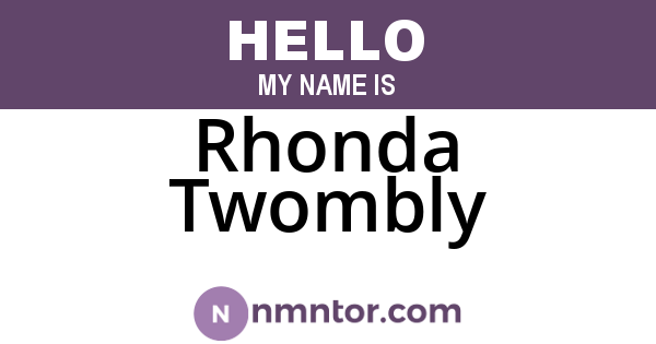 Rhonda Twombly