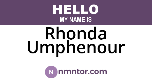 Rhonda Umphenour