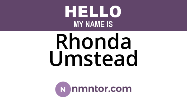 Rhonda Umstead