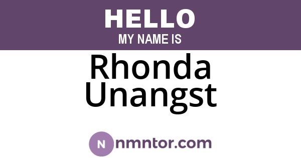 Rhonda Unangst