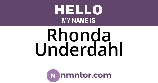 Rhonda Underdahl
