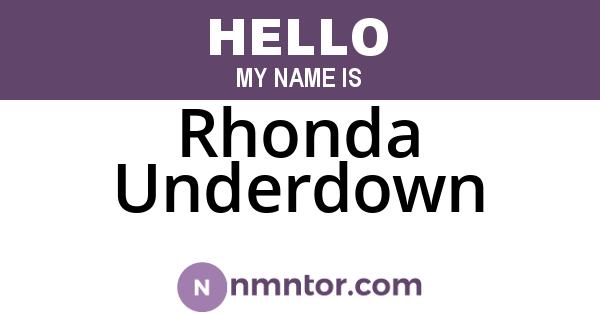 Rhonda Underdown