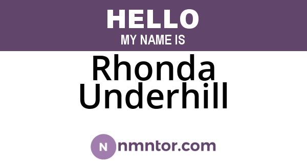 Rhonda Underhill
