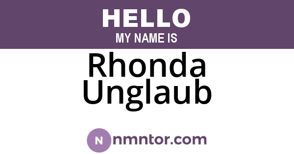 Rhonda Unglaub
