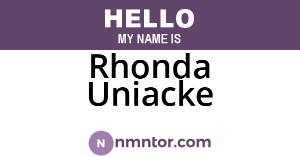 Rhonda Uniacke