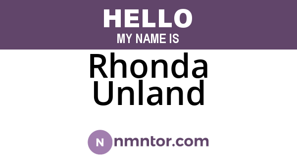Rhonda Unland