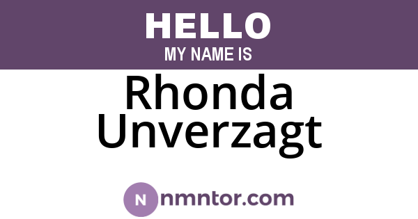 Rhonda Unverzagt