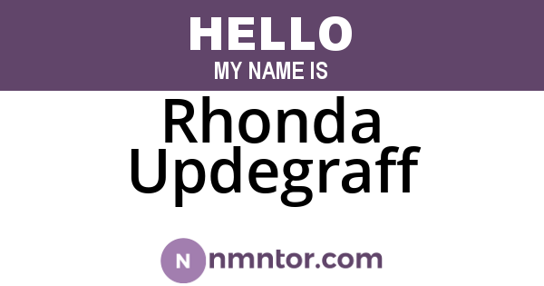 Rhonda Updegraff