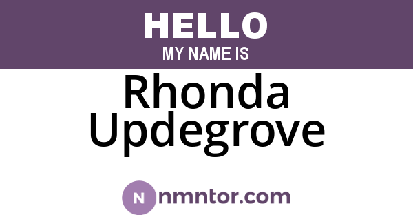 Rhonda Updegrove