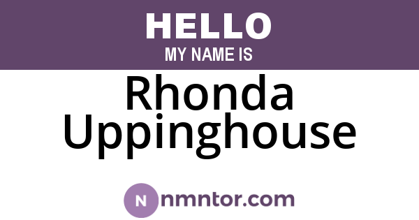 Rhonda Uppinghouse