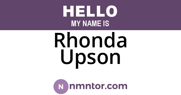 Rhonda Upson