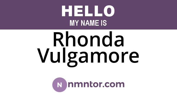 Rhonda Vulgamore