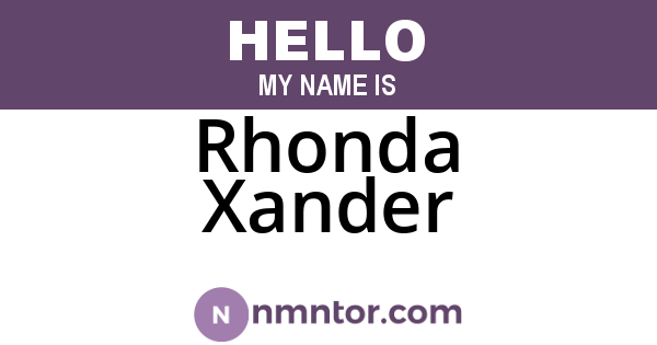 Rhonda Xander