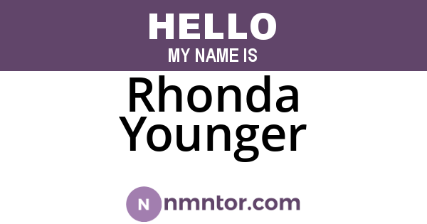 Rhonda Younger
