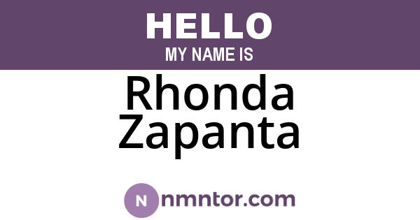 Rhonda Zapanta
