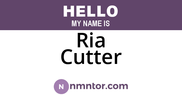 Ria Cutter
