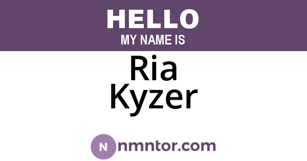 Ria Kyzer