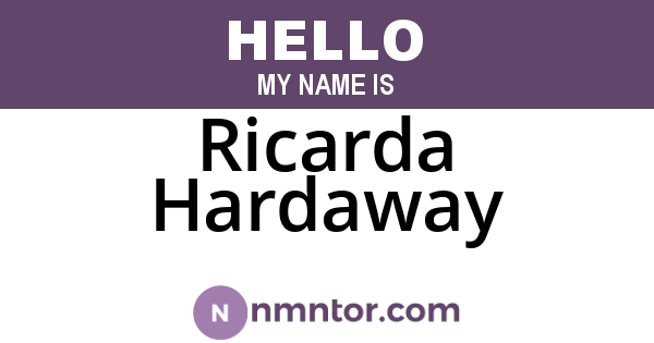 Ricarda Hardaway