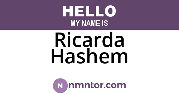 Ricarda Hashem
