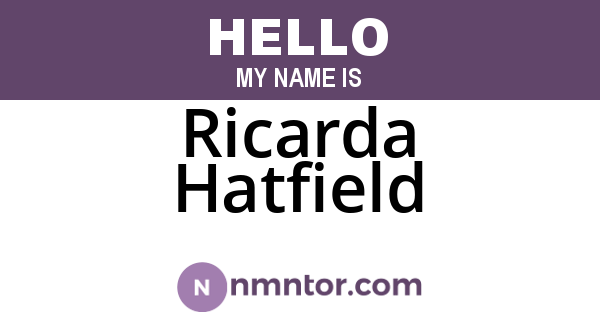 Ricarda Hatfield