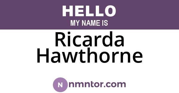 Ricarda Hawthorne