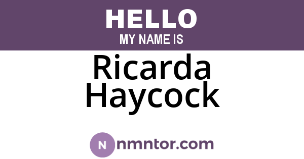 Ricarda Haycock
