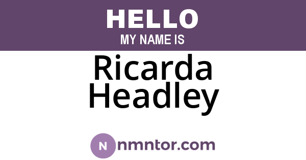 Ricarda Headley