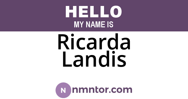 Ricarda Landis