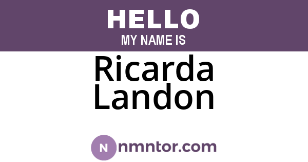 Ricarda Landon