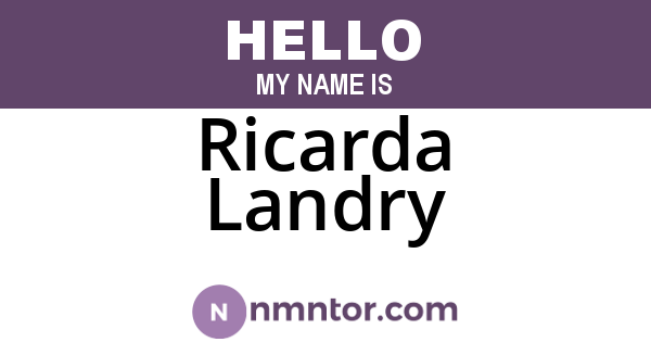 Ricarda Landry
