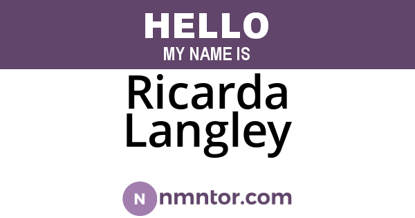 Ricarda Langley