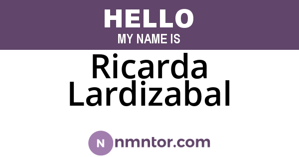 Ricarda Lardizabal