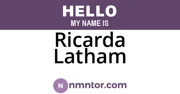 Ricarda Latham