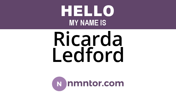 Ricarda Ledford