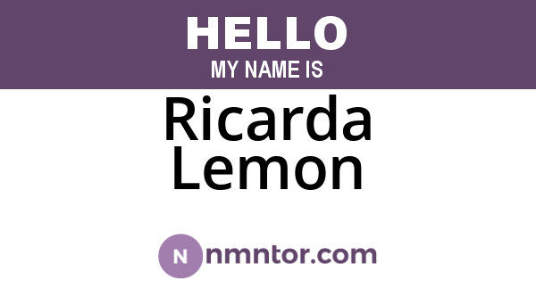 Ricarda Lemon