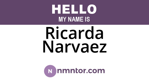 Ricarda Narvaez
