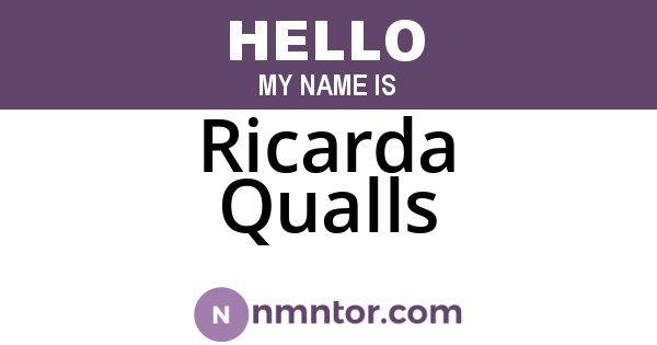 Ricarda Qualls