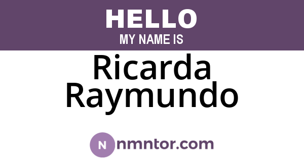 Ricarda Raymundo
