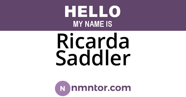 Ricarda Saddler