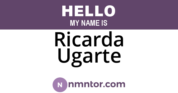 Ricarda Ugarte