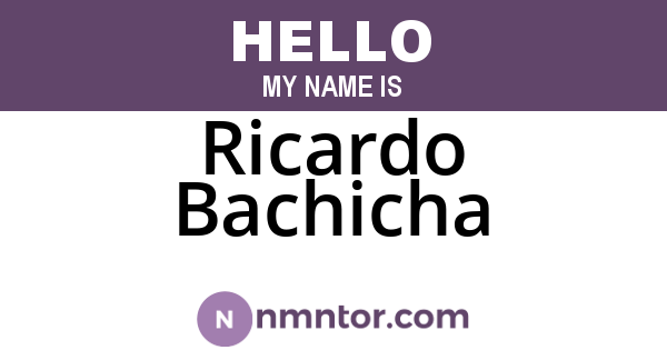 Ricardo Bachicha
