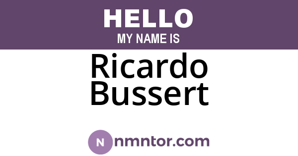 Ricardo Bussert