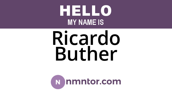 Ricardo Buther