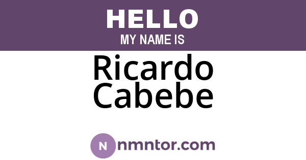 Ricardo Cabebe