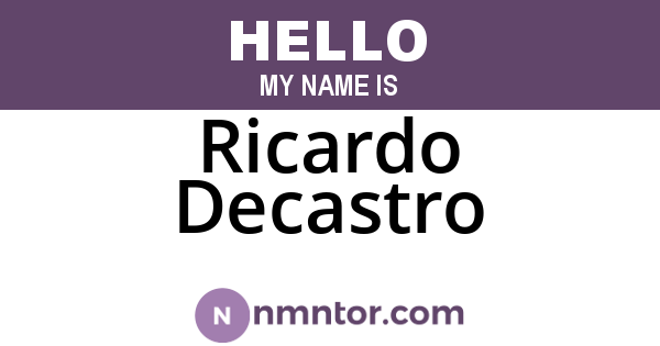 Ricardo Decastro