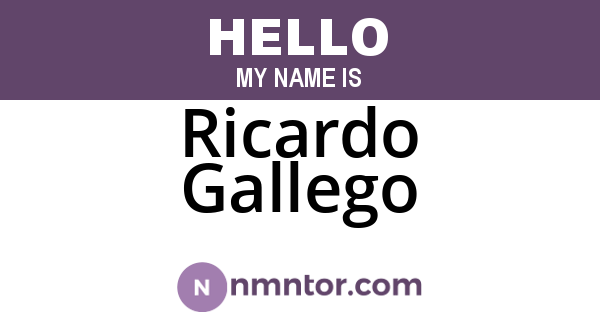 Ricardo Gallego