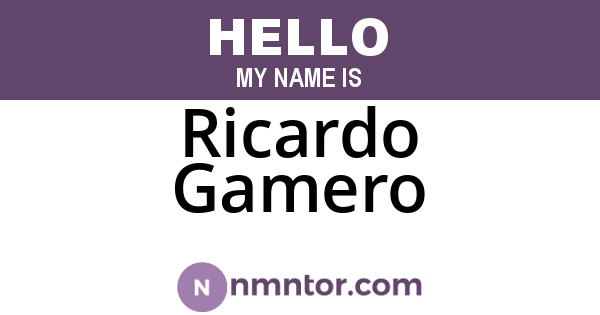 Ricardo Gamero