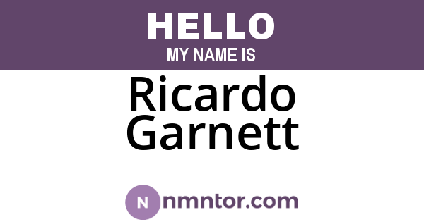 Ricardo Garnett