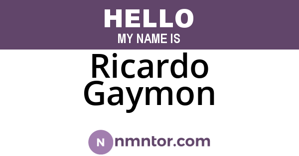 Ricardo Gaymon