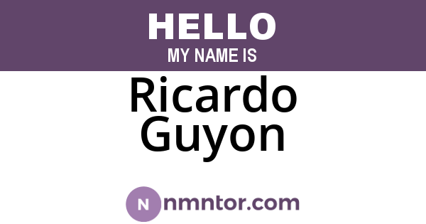 Ricardo Guyon